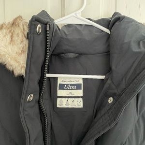 Abercrombie & Fitch Ultra Puffer Fur Hooded Jacket